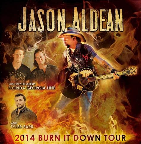 Jason Aldean is just going to keep burning it down right into the new year. The singer has revealed he's continuing his Burn It Down Tour in 2015 by announcing 23 new cities he'll stop in. Skip to ...
